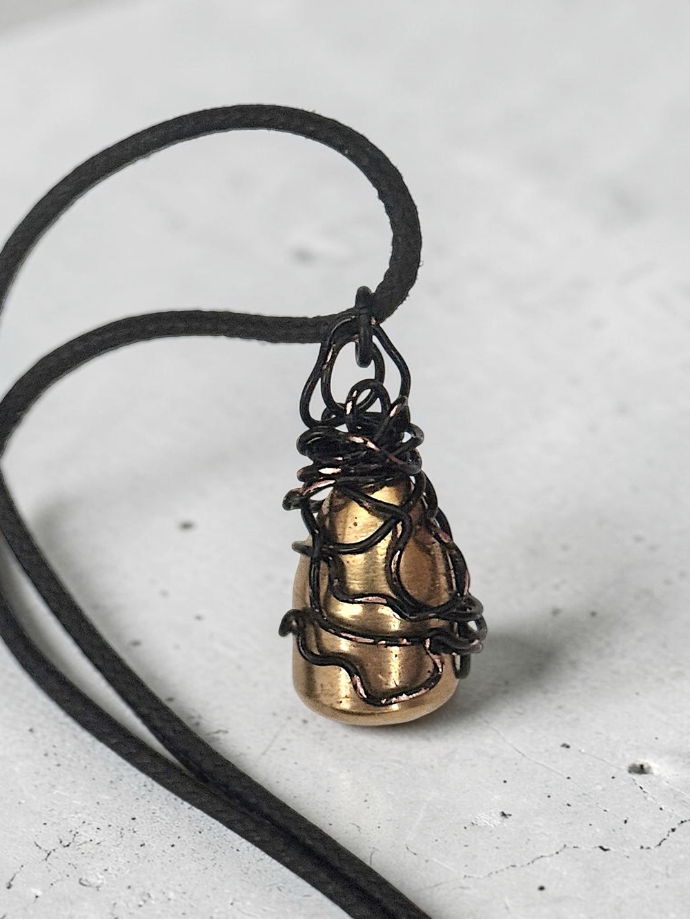 5 For $25💫Wrapped Real Brass Faux Bullet Pendant
